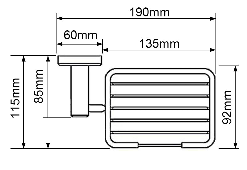 LUCID PIN - Chrome Soap Dish - MTO Marbles & Tiles Outlet