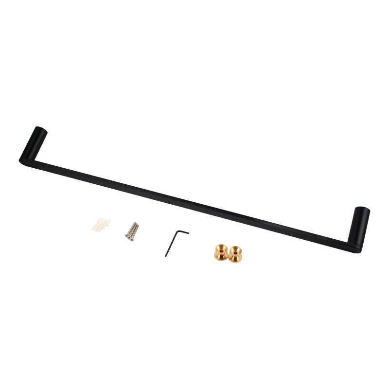 RUSHY - 800mm Black Single Towel Rail - MTO Marbles & Tiles Outlet