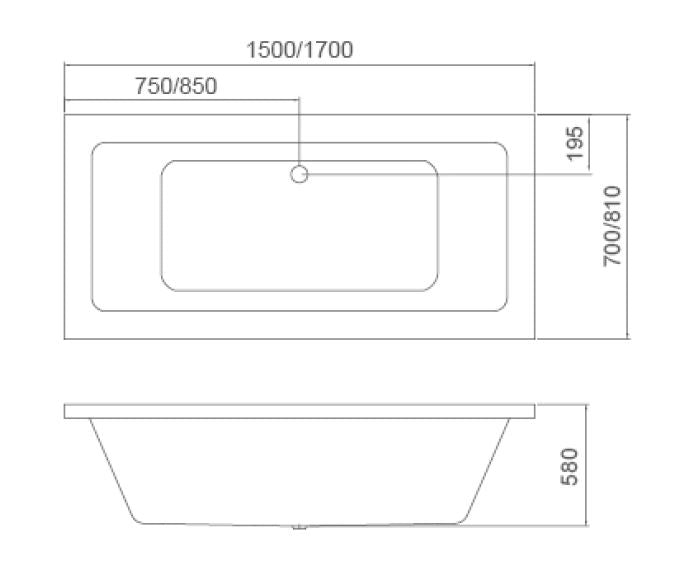 Mira Insert & Island Bathtub - Gloss White - MTO Marbles & Tiles Outlet