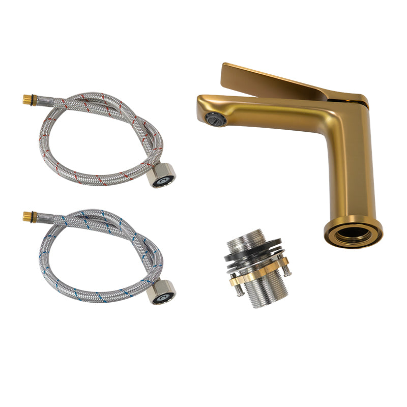 RUSHY - Brushed Brass Basin Mixer - MTO Marbles & Tiles Outlet