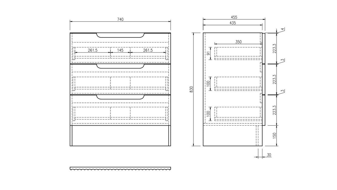 750mm Freestanding Cabinet - Natural Oak - MTO Marbles & Tiles Outlet