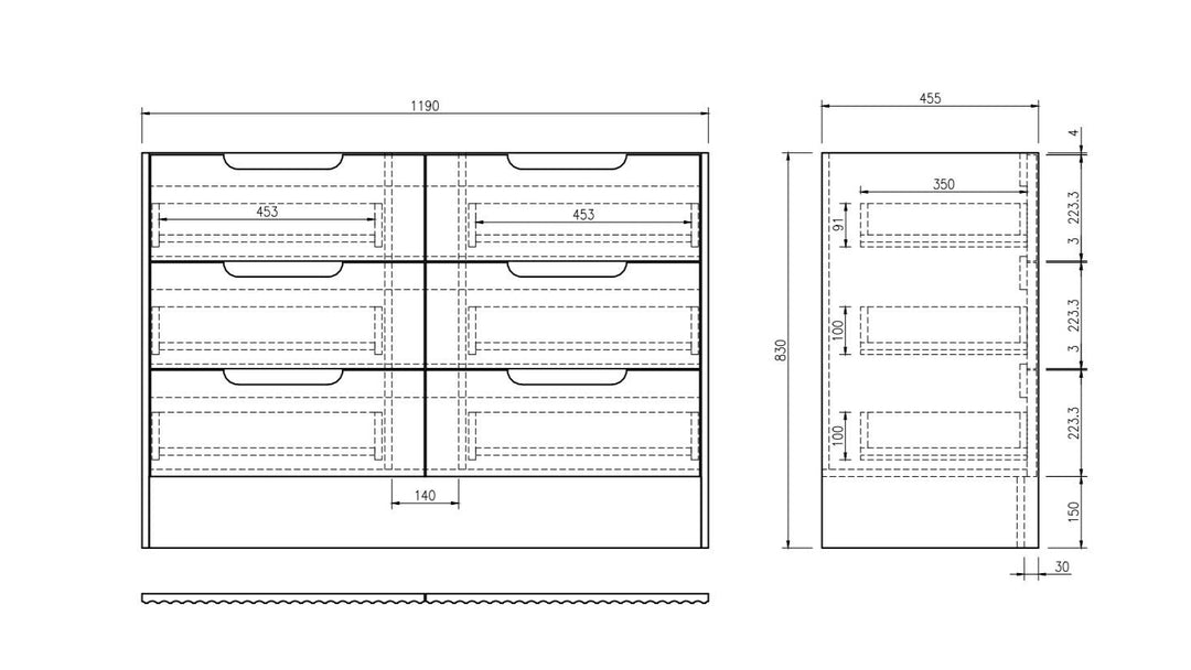 1200mm Freestanding Cabinet - Natural Oak - MTO Marbles & Tiles Outlet