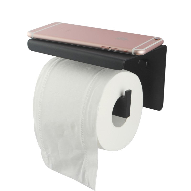 IVANO - Black Toilet Paper Holder - MTO Marbles & Tiles Outlet
