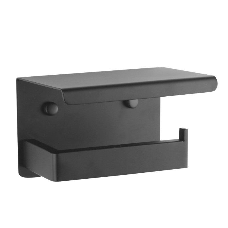 IVANO - Black Toilet Paper Holder - MTO Marbles & Tiles Outlet