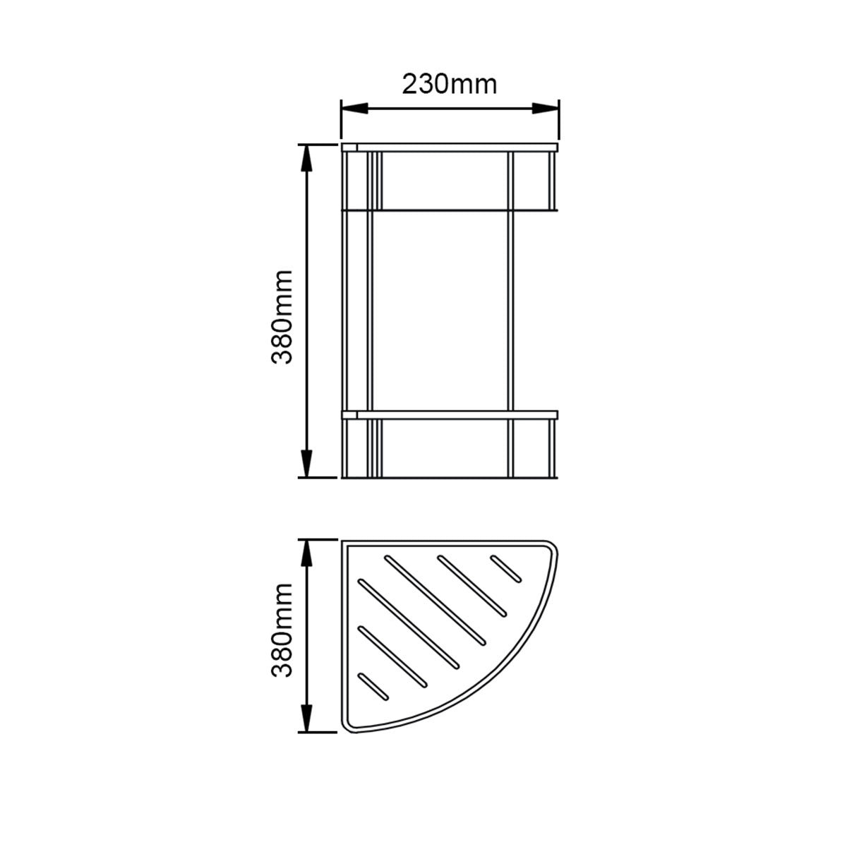 IVANO - Black Stainless Steel Shelf - MTO Marbles & Tiles Outlet