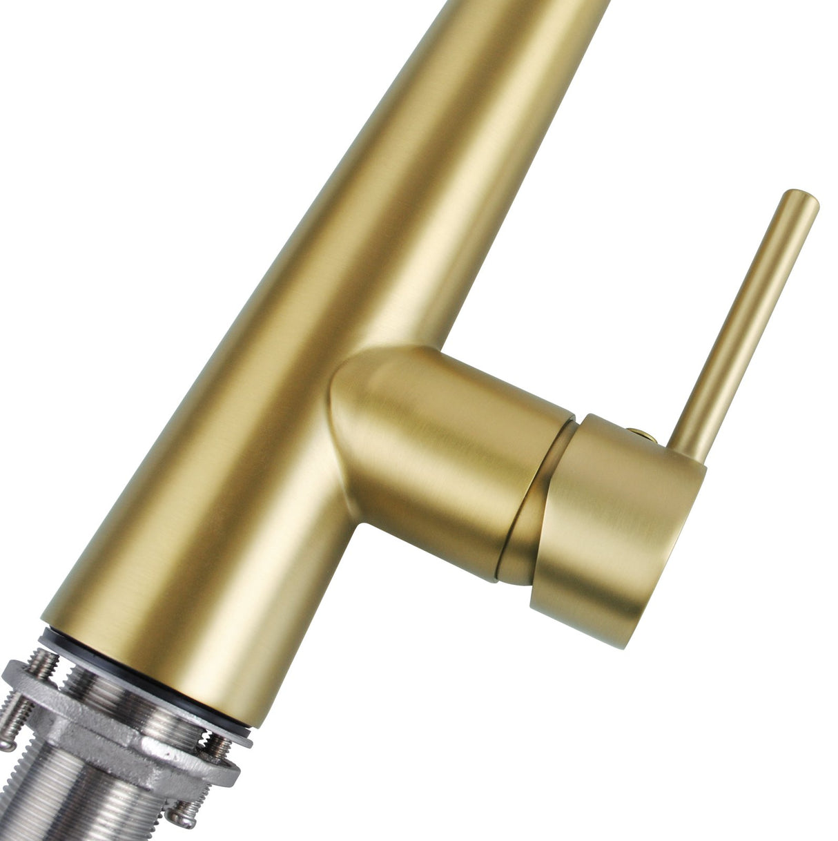Brushed Brass Pull Out Kitchen Mixer - MTO Marbles & Tiles Outlet