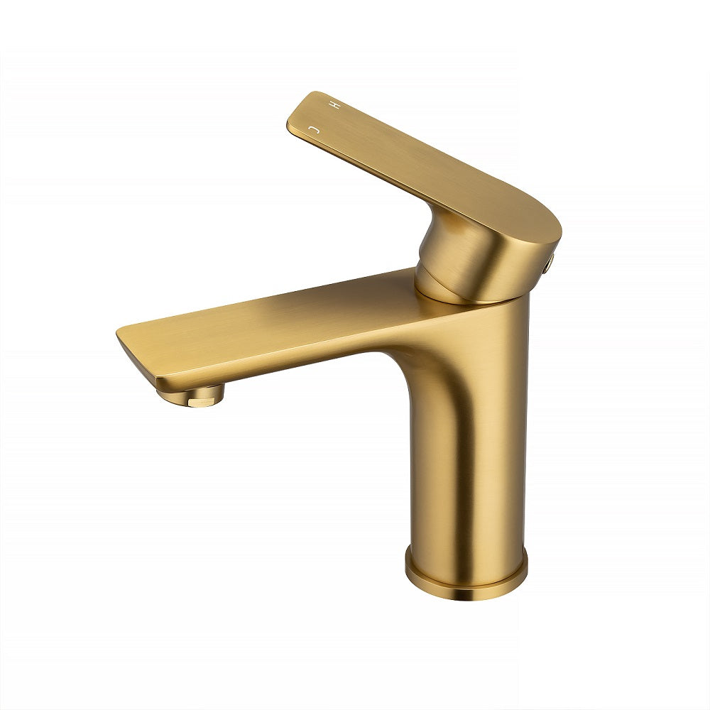 VOG - Brushed Brass Basin Mixer - MTO Marbles & Tiles Outlet