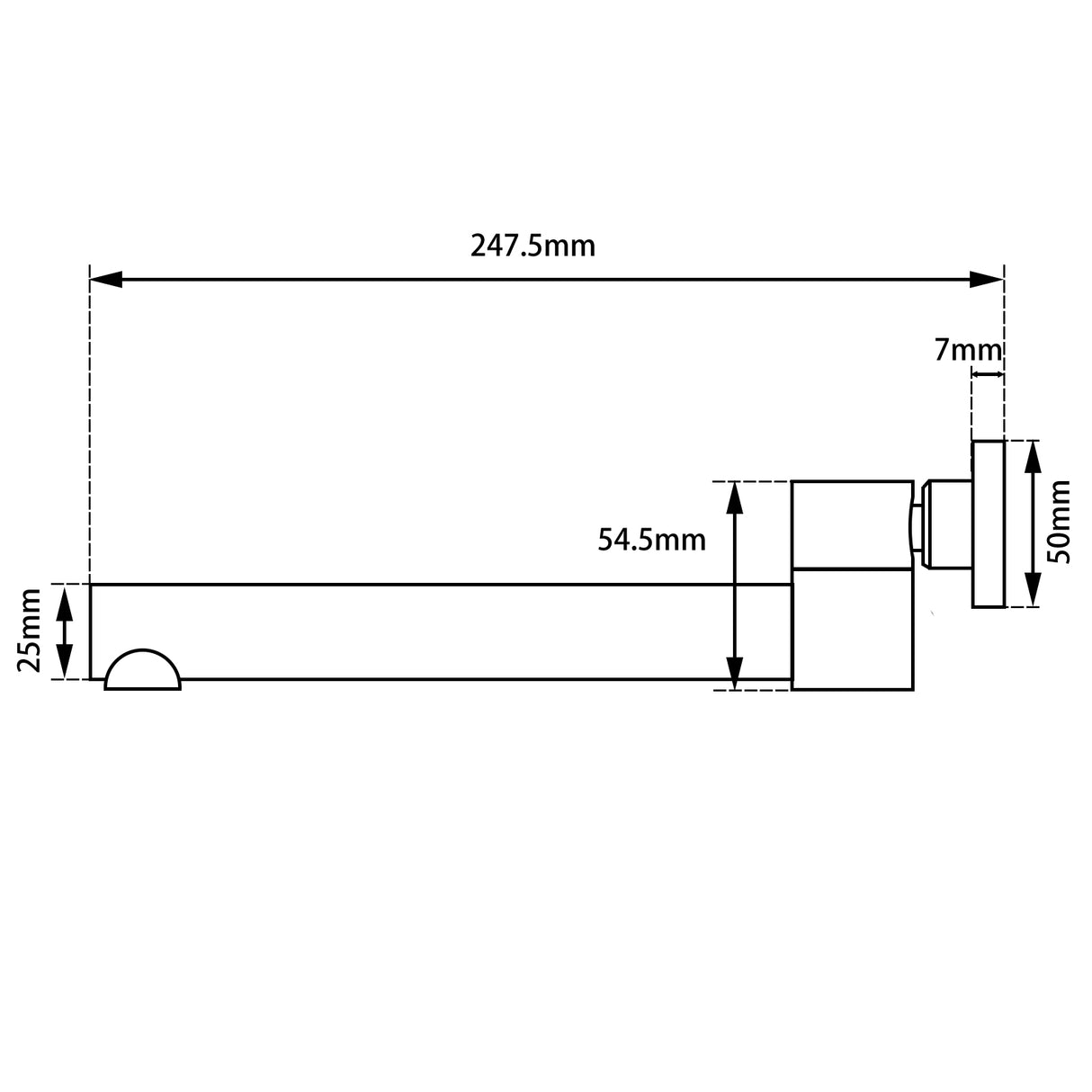 Brushed Nickel Swivel Spout - MTO Marbles & Tiles Outlet