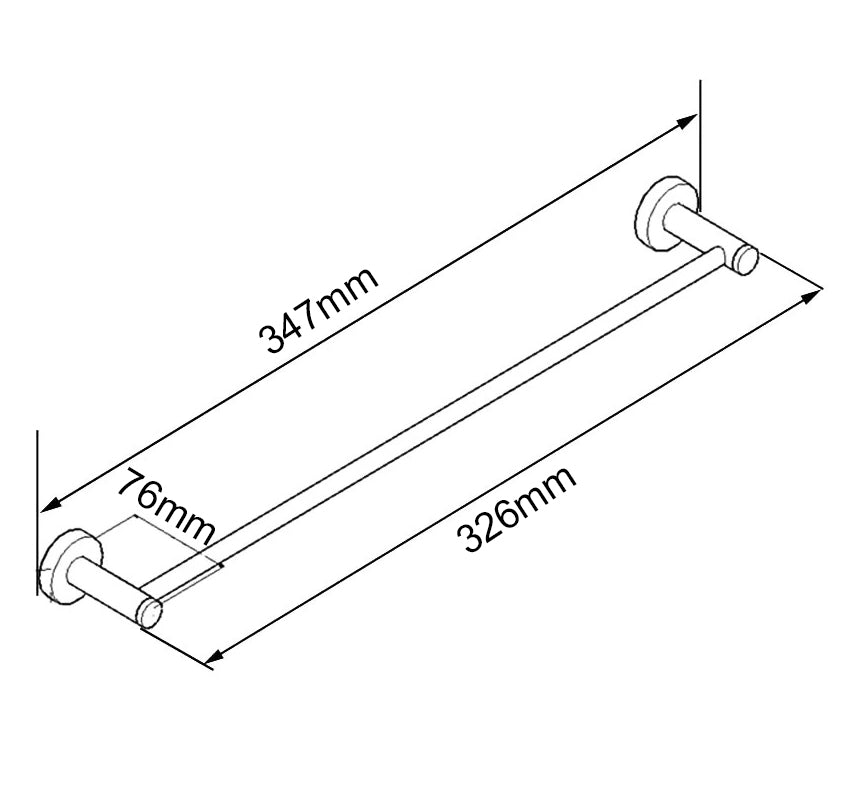 LUCID PIN - 300mm Chrome Hand Towel - MTO Marbles & Tiles Outlet