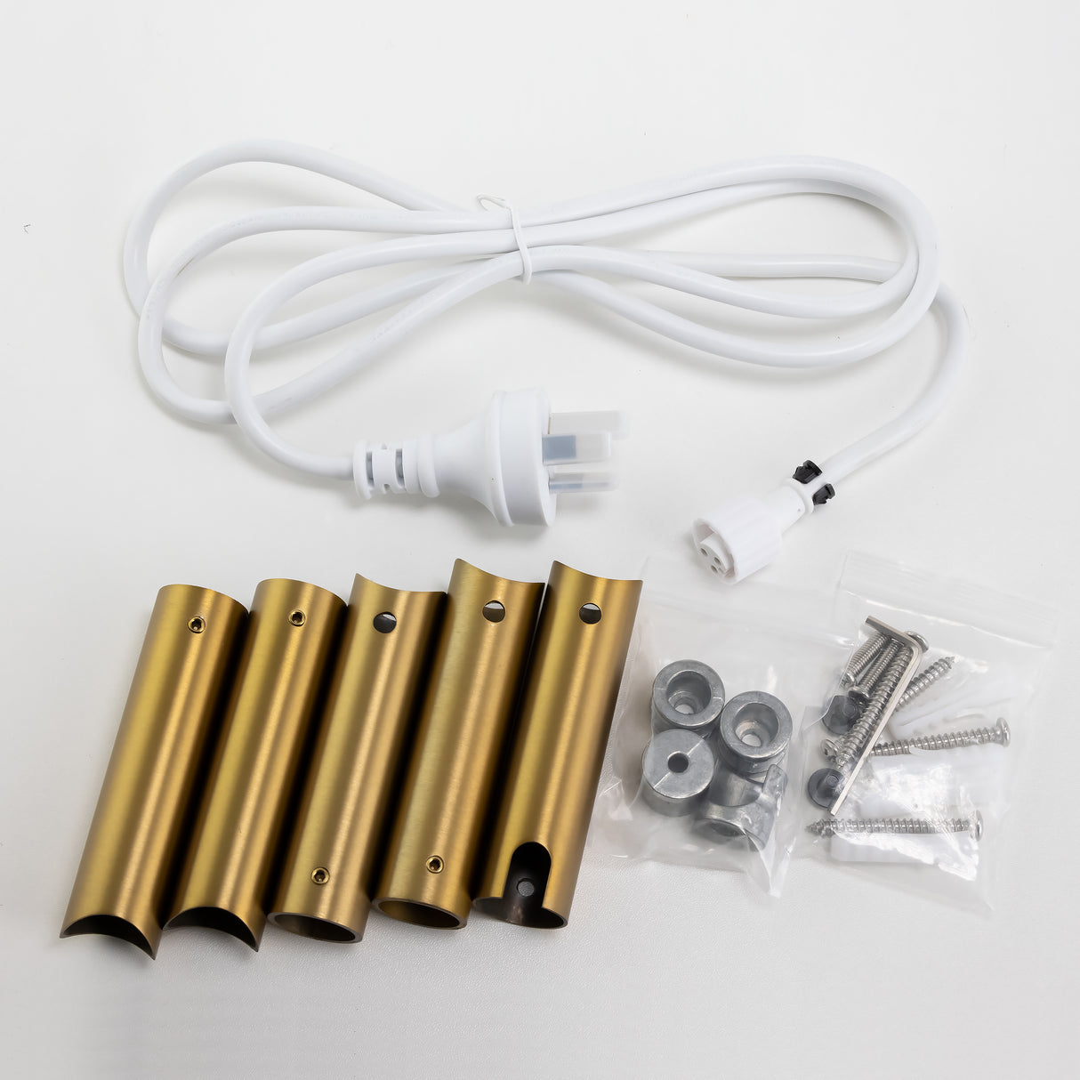 Brushed Brass Heated Towel Rack 4 Bars - MTO Marbles & Tiles Outlet