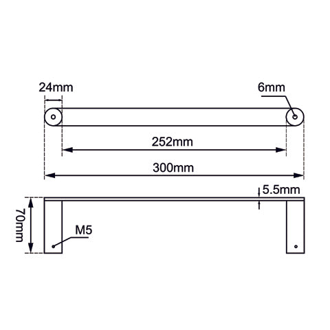 RUSHY - Black Hand Towel - MTO Marbles & Tiles Outlet