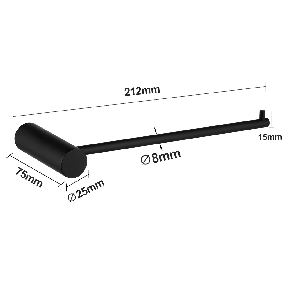 Black Hand Towel - MTO Marbles & Tiles Outlet