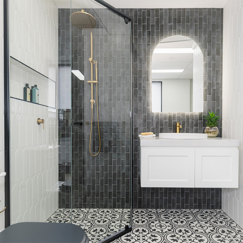 LUCID PIN - Brushed Brass Basin Mixer - MTO Marbles & Tiles Outlet