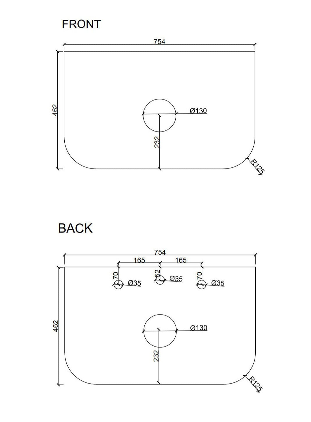 750mm Wall-Hung Cabinet - Matt Black - MTO Marbles & Tiles Outlet