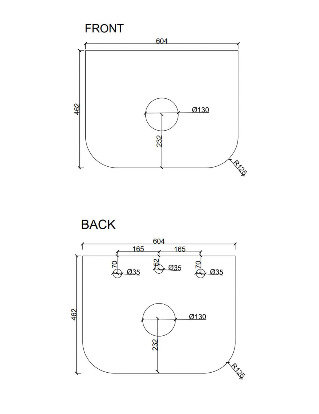 600mm Wall-Hung Cabinet - Bur Oak - MTO Marbles & Tiles Outlet