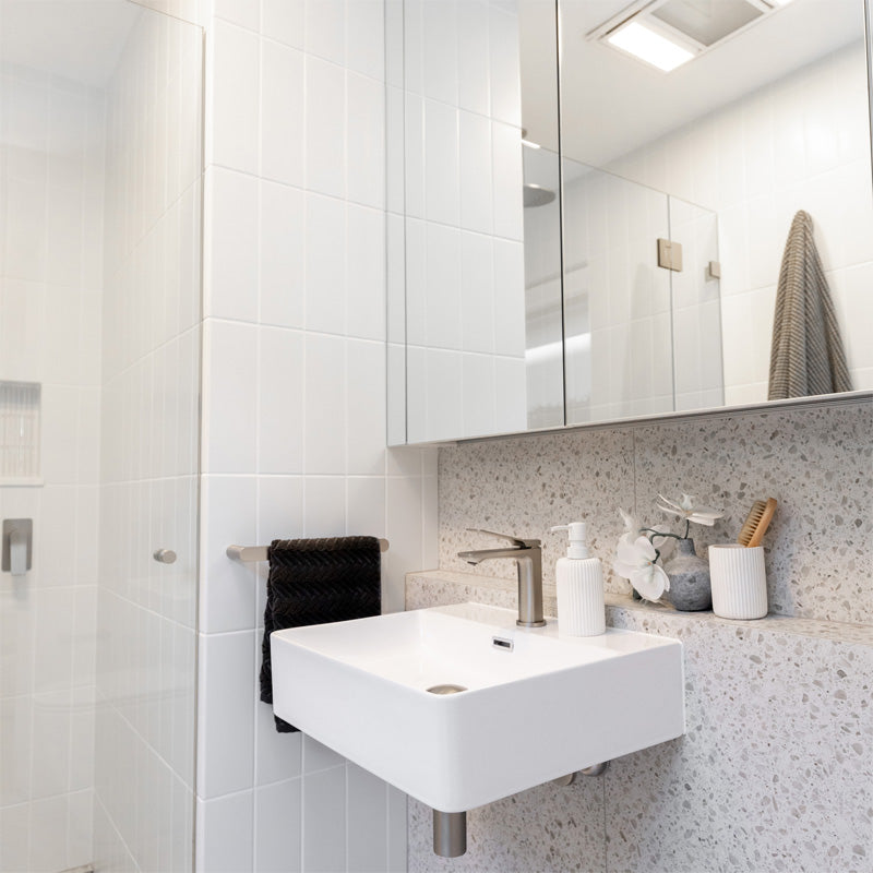 VOG - Brushed Nickel Basin Mixer - MTO Marbles & Tiles Outlet