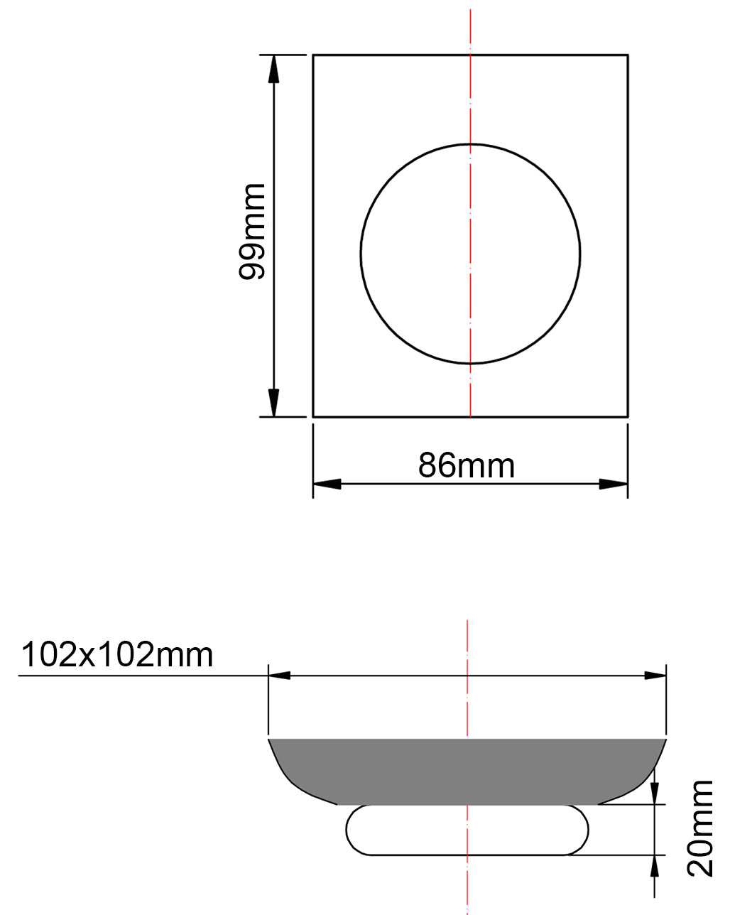 VOG - Black Soap Dish - MTO Marbles & Tiles Outlet