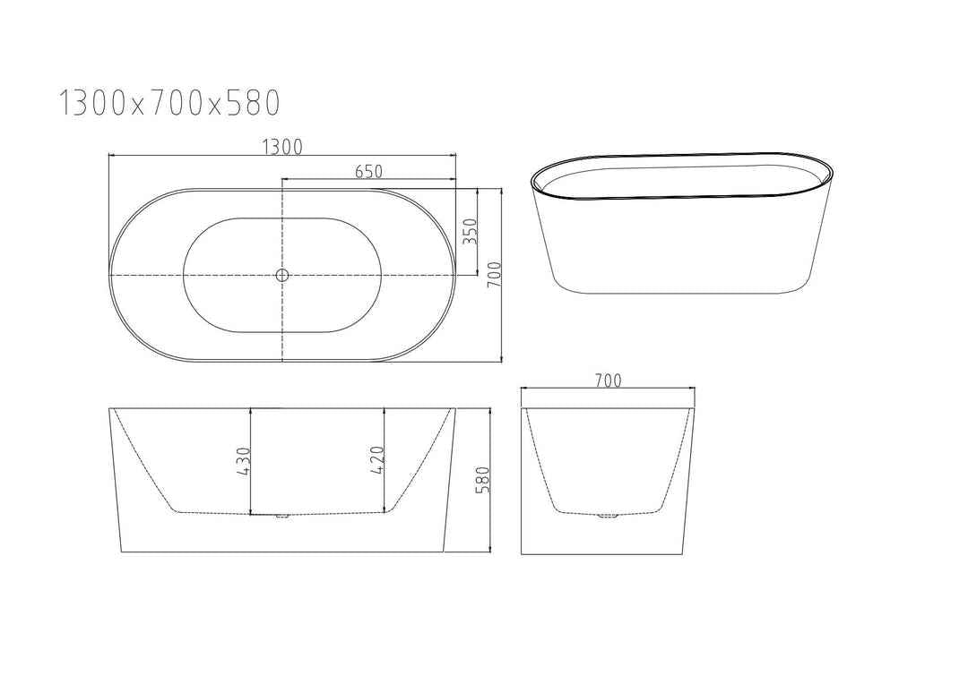 ISEO Freestanding Bathtub - Gloss White