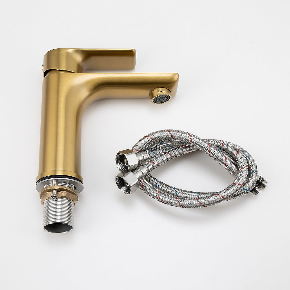 VOG - Brushed Brass Basin Mixer - MTO Marbles & Tiles Outlet