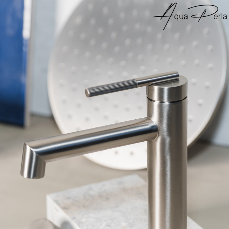 CADDENCE - Brushed Nickel Basin Mixer - MTO Marbles & Tiles Outlet