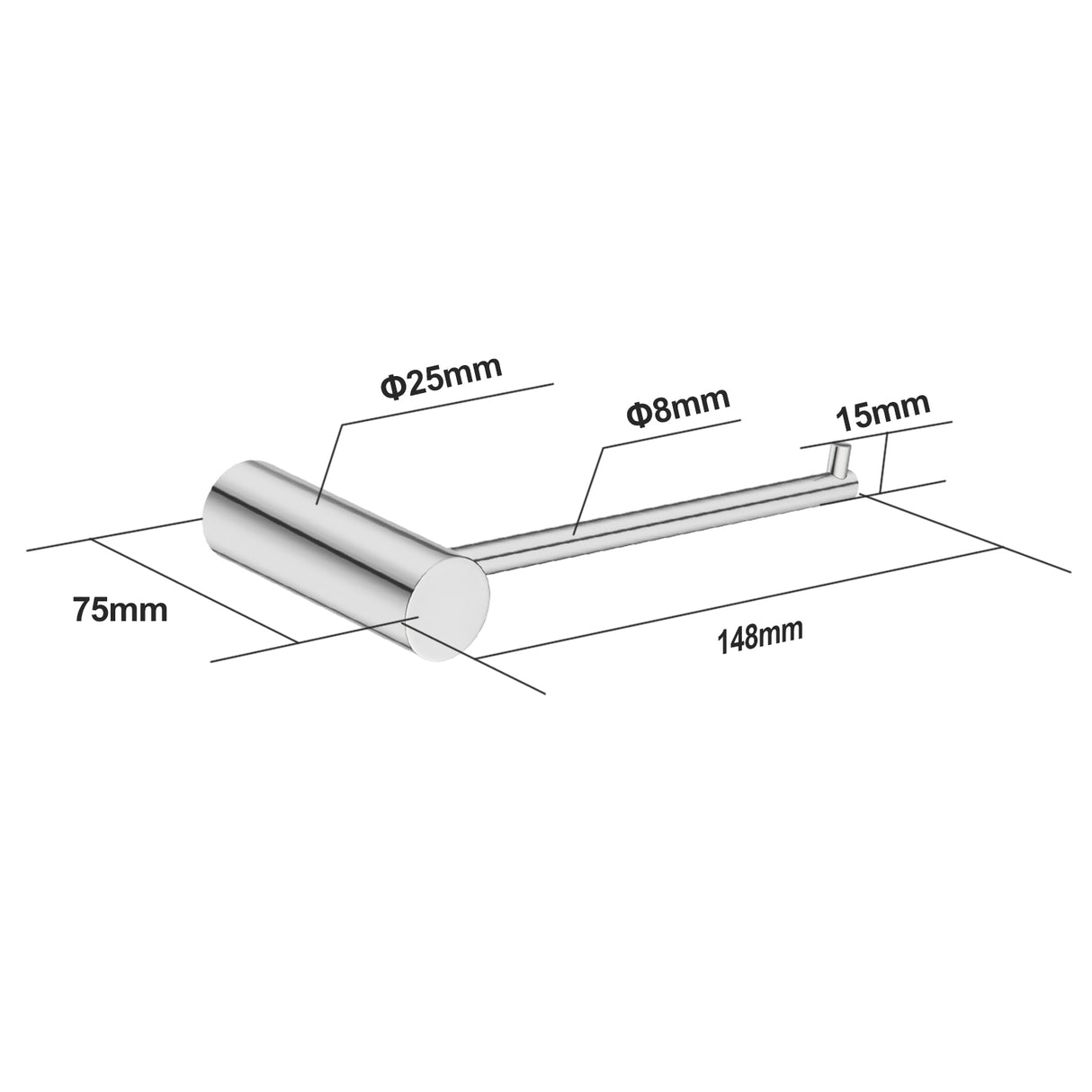 Chrome Toilet Paper Holder - MTO Marbles & Tiles Outlet