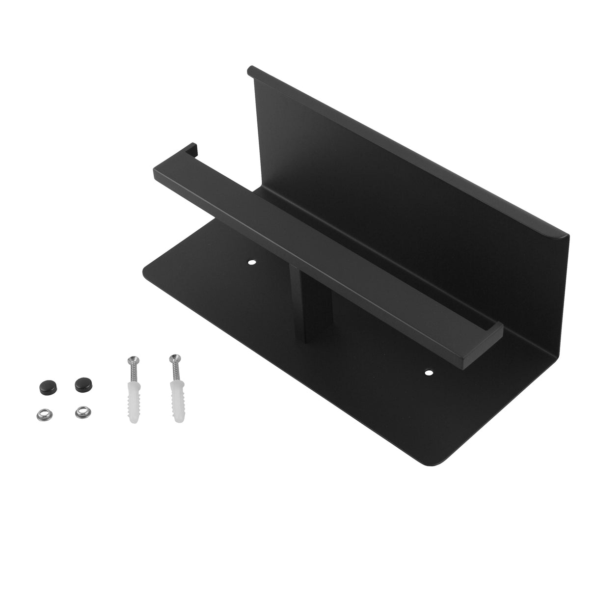 IVANO - Black Toilet Paper Holder - MTO Marbles & Tiles Outlet