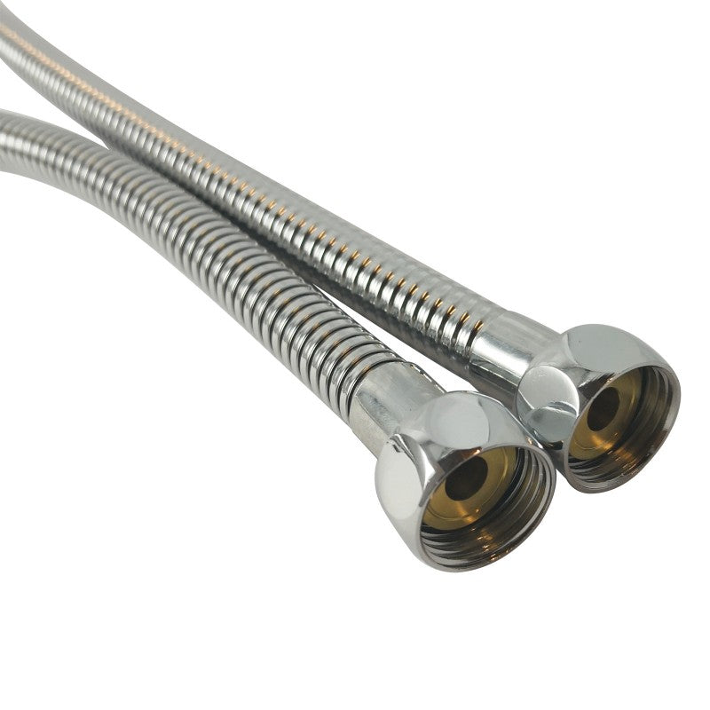 1500mm Chrome Stainless Steel Water Inlet/Outlet Shower Hose - MTO Marbles & Tiles Outlet