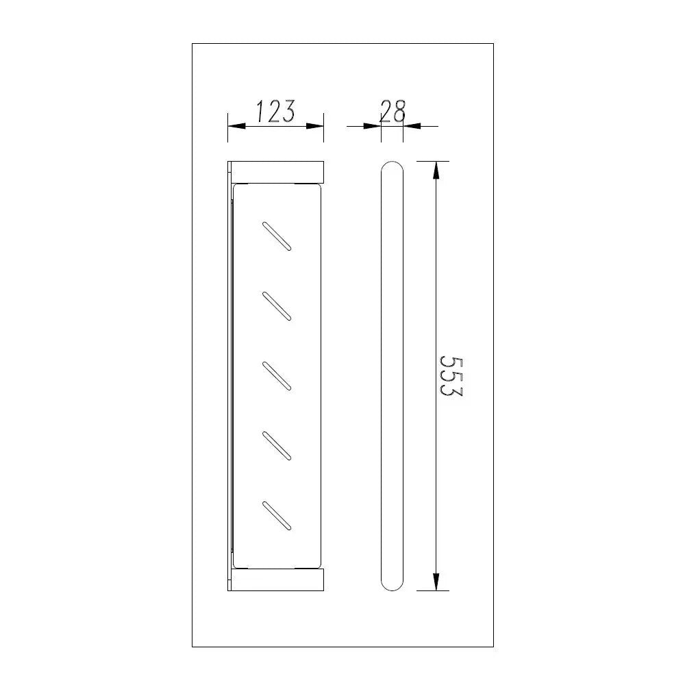 Bellino Chrome & Matte Black Shower Shelf - MTO Marbles & Tiles Outlet