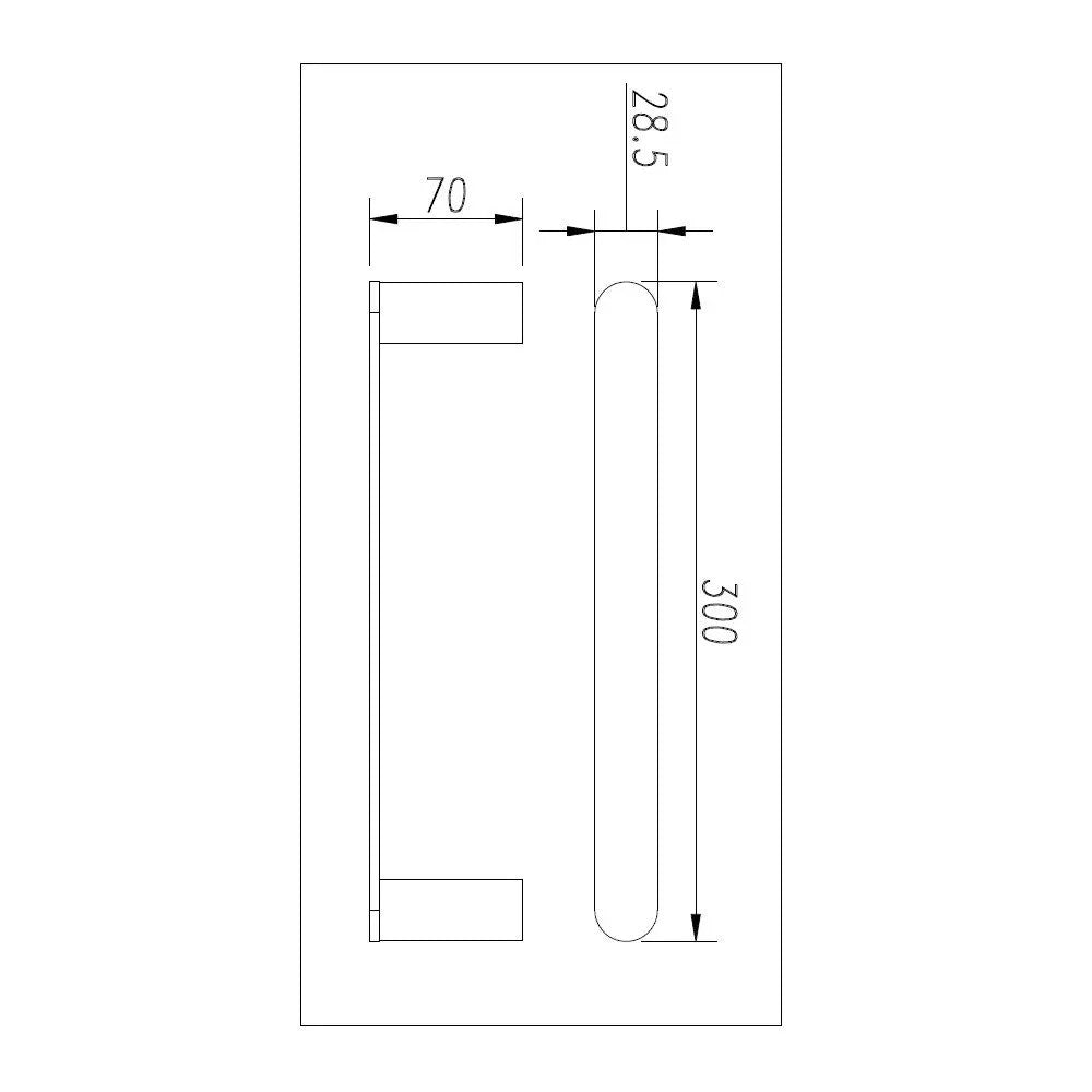 Bellino Chrome Hand Towel Rail 300mm - MTO Marbles & Tiles Outlet