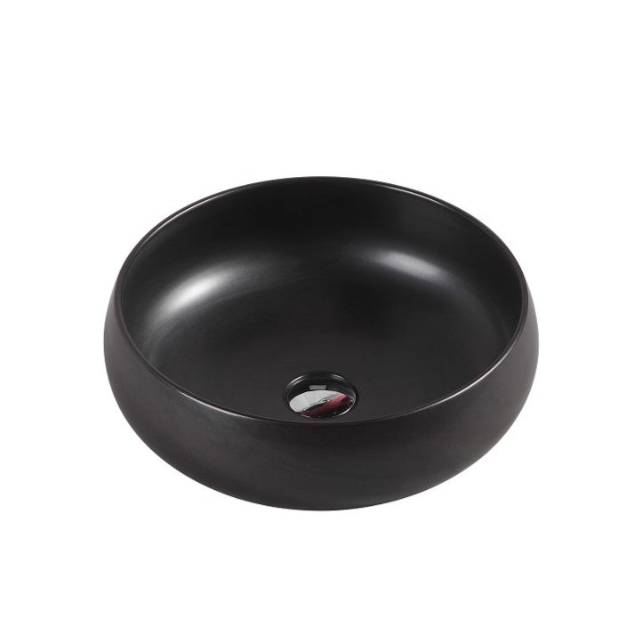 Asti 87 Counter-top Round Basin - Matt Black - MTO Marbles & Tiles Outlet
