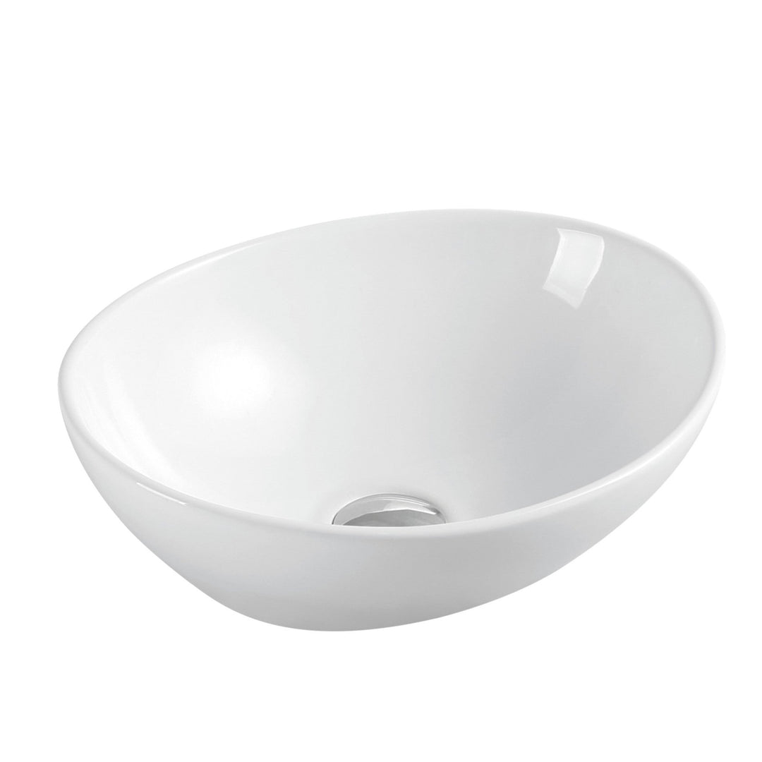 Boat 41 Counter-top Oval Basin - Gloss White - MTO Marbles & Tiles Outlet