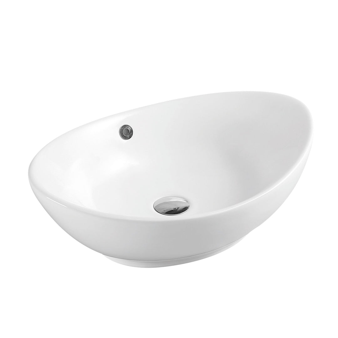 Boat 59 Counter-top Oval Basin - Gloss White - MTO Marbles & Tiles Outlet