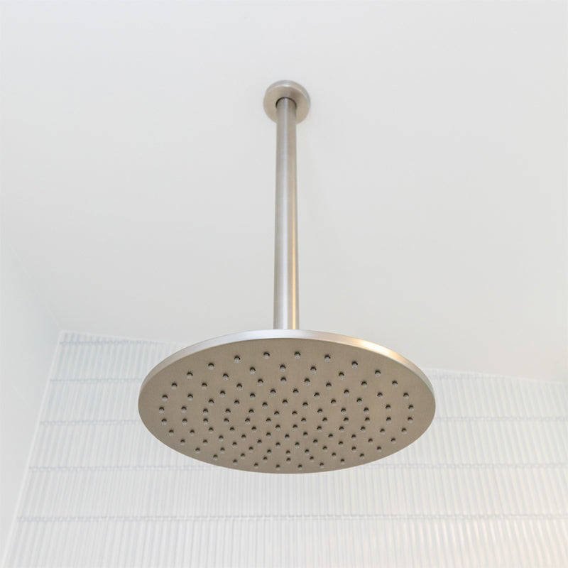 400mm Brushed Nickel Ceiling Shower Arm - MTO Marbles & Tiles Outlet