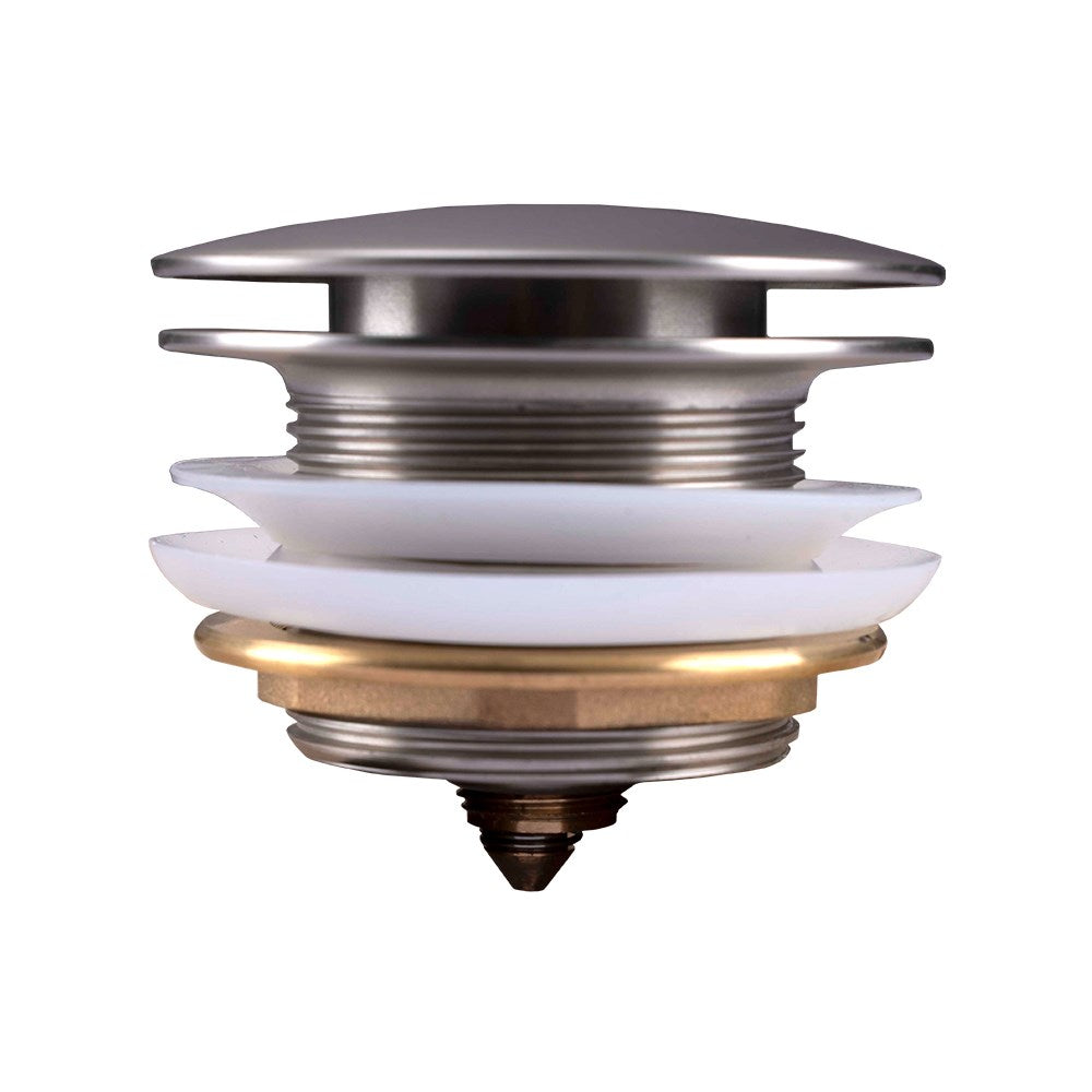 Brushed Nickel Bathtub Pop Up Waste No Overflow - MTO Marbles & Tiles Outlet