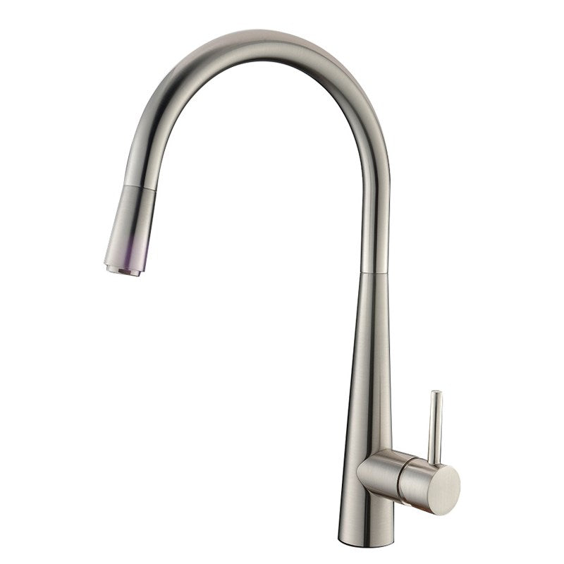 Brushed Nickel Pull Out Kitchen Mixer - MTO Marbles & Tiles Outlet