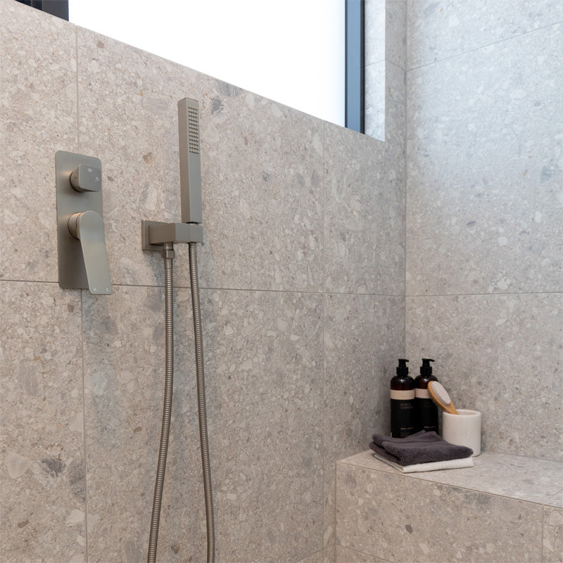 Brushed Nickel Single Function Handheld Shower - MTO Marbles & Tiles Outlet