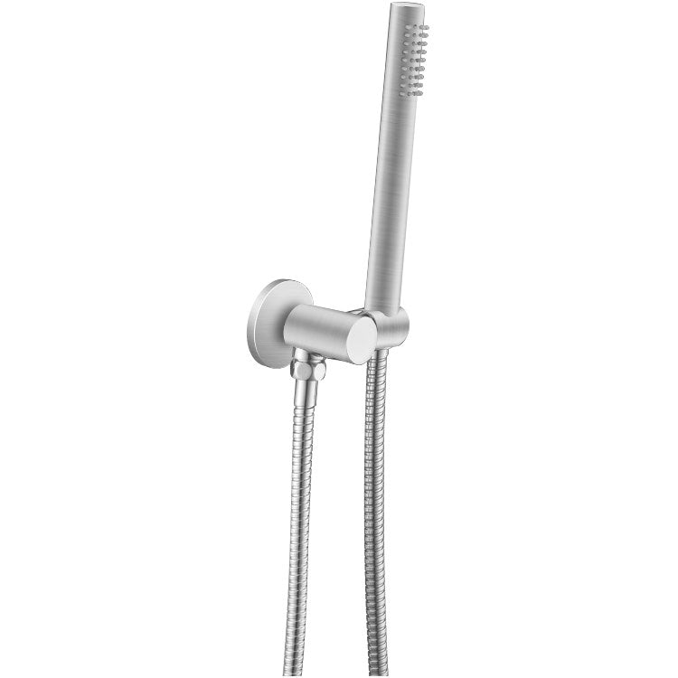 Brushed Nickel Shower Rail with Handheld Shower - MTO Marbles & Tiles Outlet