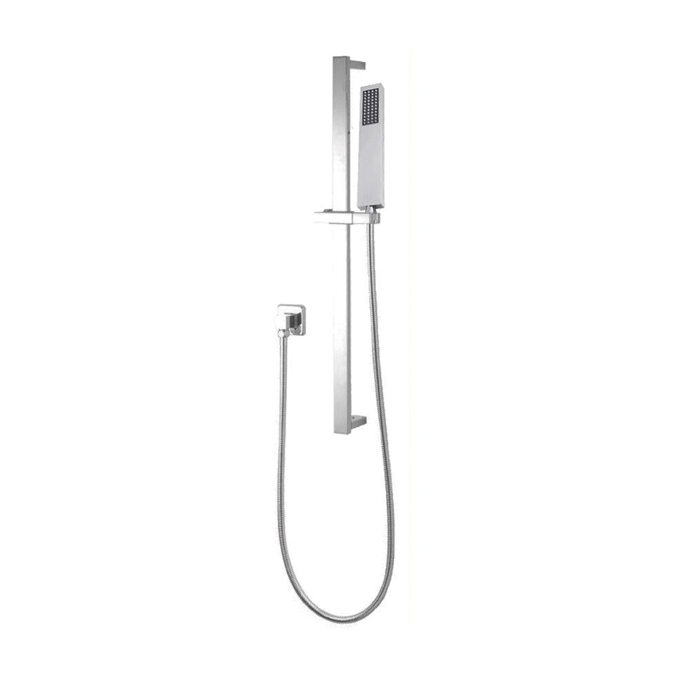Brushed Nickel Shower Rail with Handheld Shower - MTO Marbles & Tiles Outlet