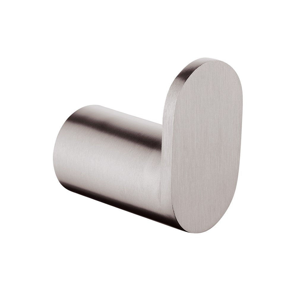 RUSHY - Brushed Nickel Robe Hook - MTO Marbles & Tiles Outlet