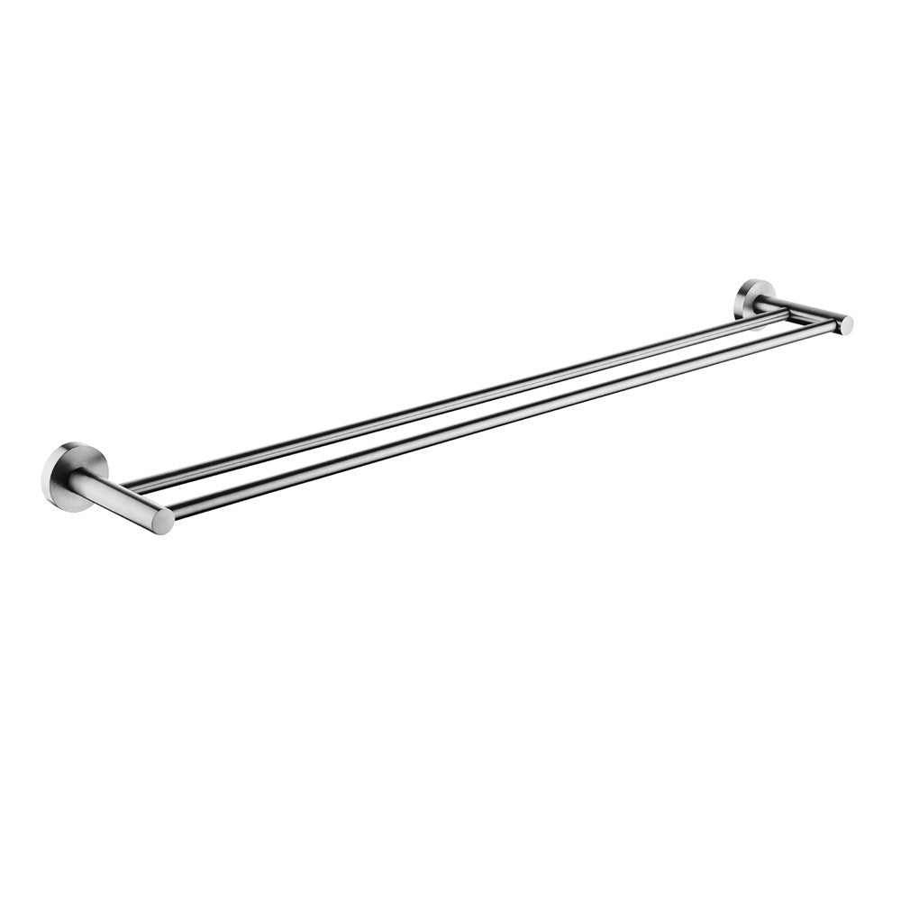 LUCID PIN - Brushed Nickel Cuttable Double Towel Rail - MTO Marbles & Tiles Outlet