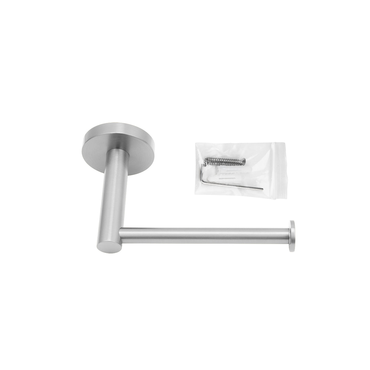 LUCID PIN - Brushed Nickel Toilet Paper Holder - MTO Marbles & Tiles Outlet