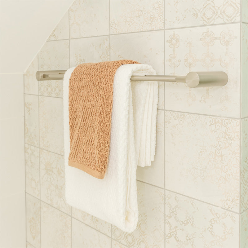 CADDENCE - 800mm Brushed Nickel Single Towel Rail - MTO Marbles & Tiles Outlet