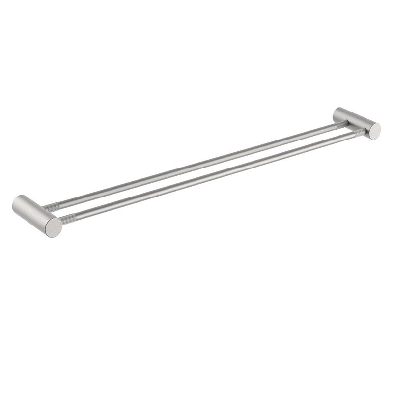 CADDENCE - 800mm Brushed Nickel Double Towel Rail - MTO Marbles & Tiles Outlet