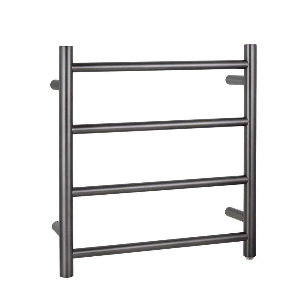 Brushed Gunmetal Heated Towel Rack 4 Bars - MTO Marbles & Tiles Outlet