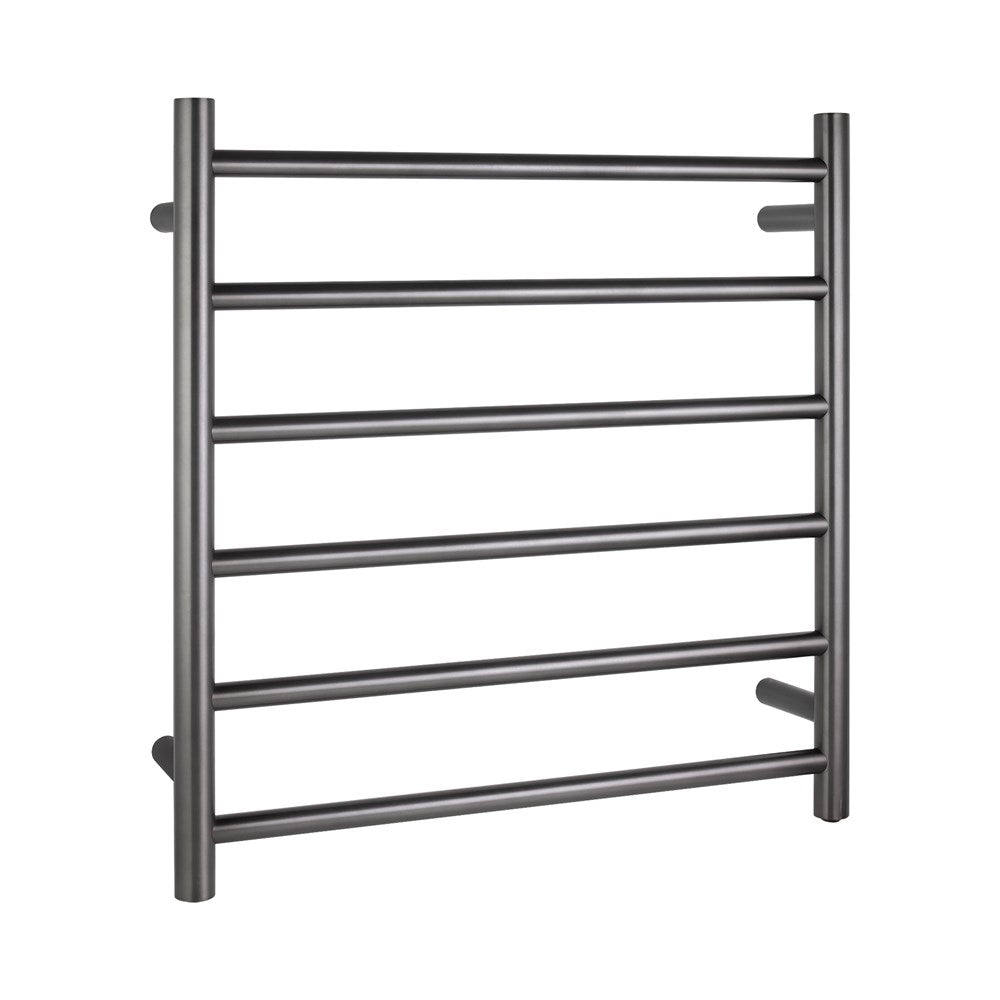 Brushed Gunmetal Heated Towel Rack 6 Bars - MTO Marbles & Tiles Outlet