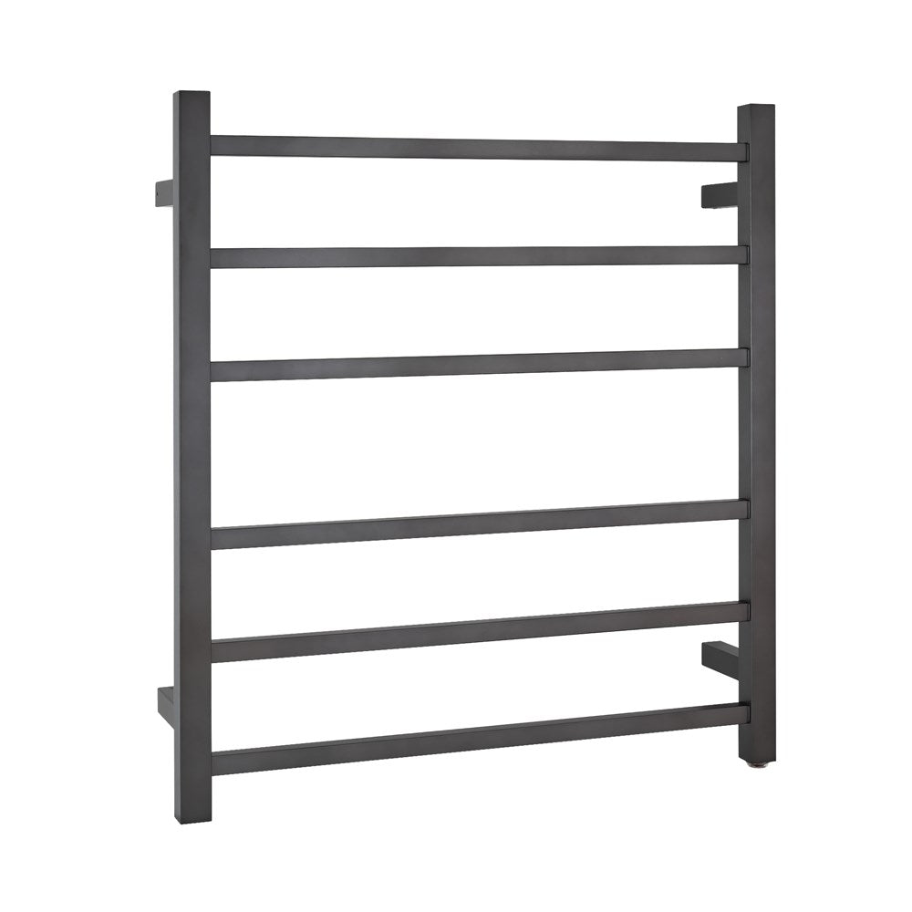 Brushed Gunmetal Heated Towel Rack 6 Bars - MTO Marbles & Tiles Outlet