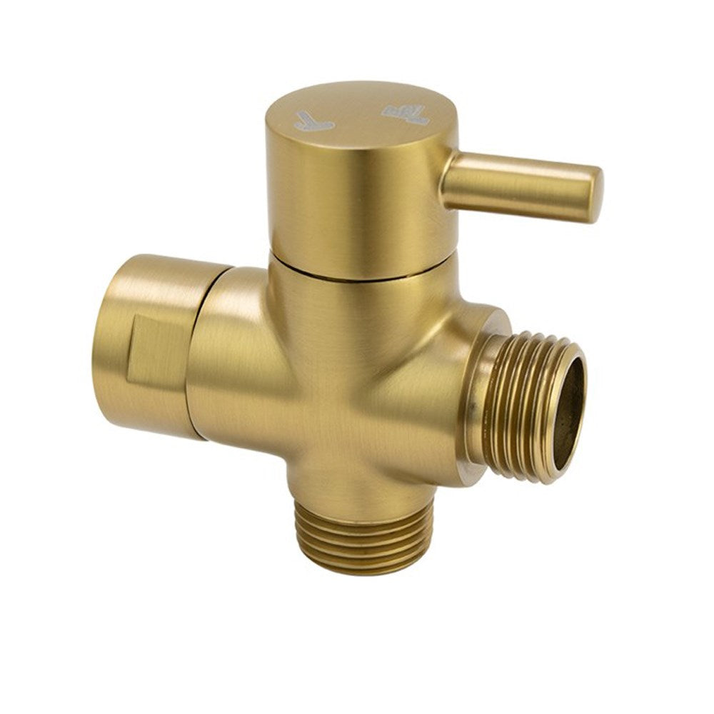 Brushed Brass Bidet Diverter - MTO Marbles & Tiles Outlet