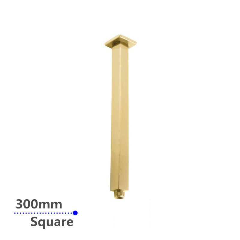 300mm Brushed Brass Ceiling Shower Arm - MTO Marbles & Tiles Outlet