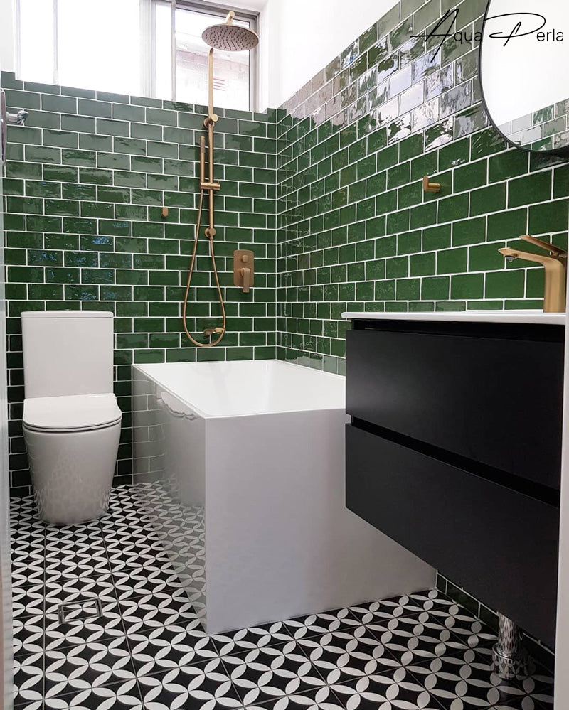 10" Brushed Brass Shower Station - MTO Marbles & Tiles Outlet