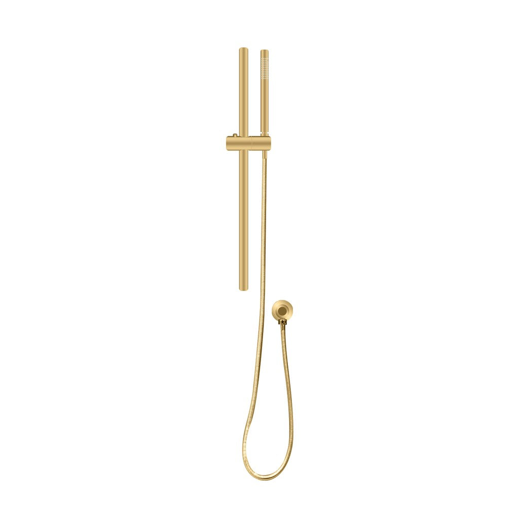 Brushed Brass Shower Rail with Handheld Shower - MTO Marbles & Tiles Outlet